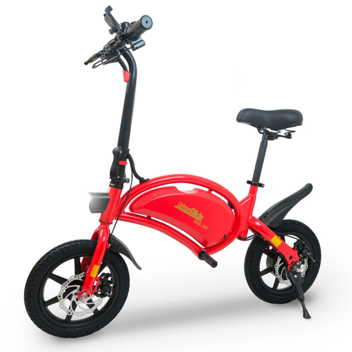 URBANGLIDE eBike 140 Rouge – Draisienne électrique 25 km/h 18 km