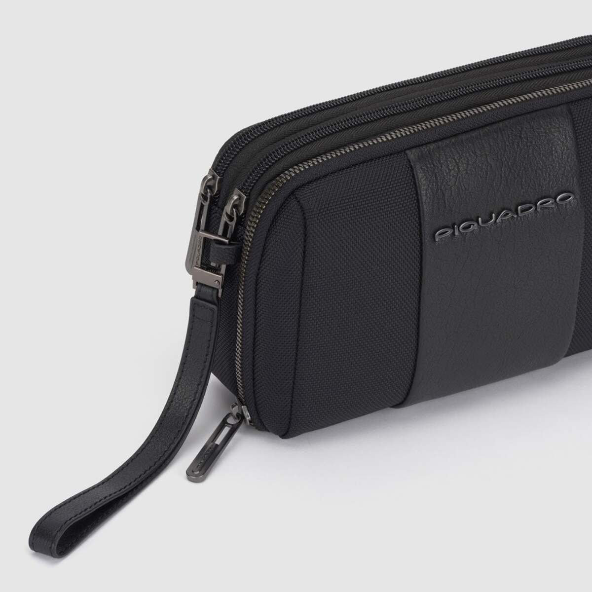 Piquadro Pochette uomo a due scomparti in tessuto riciclato
