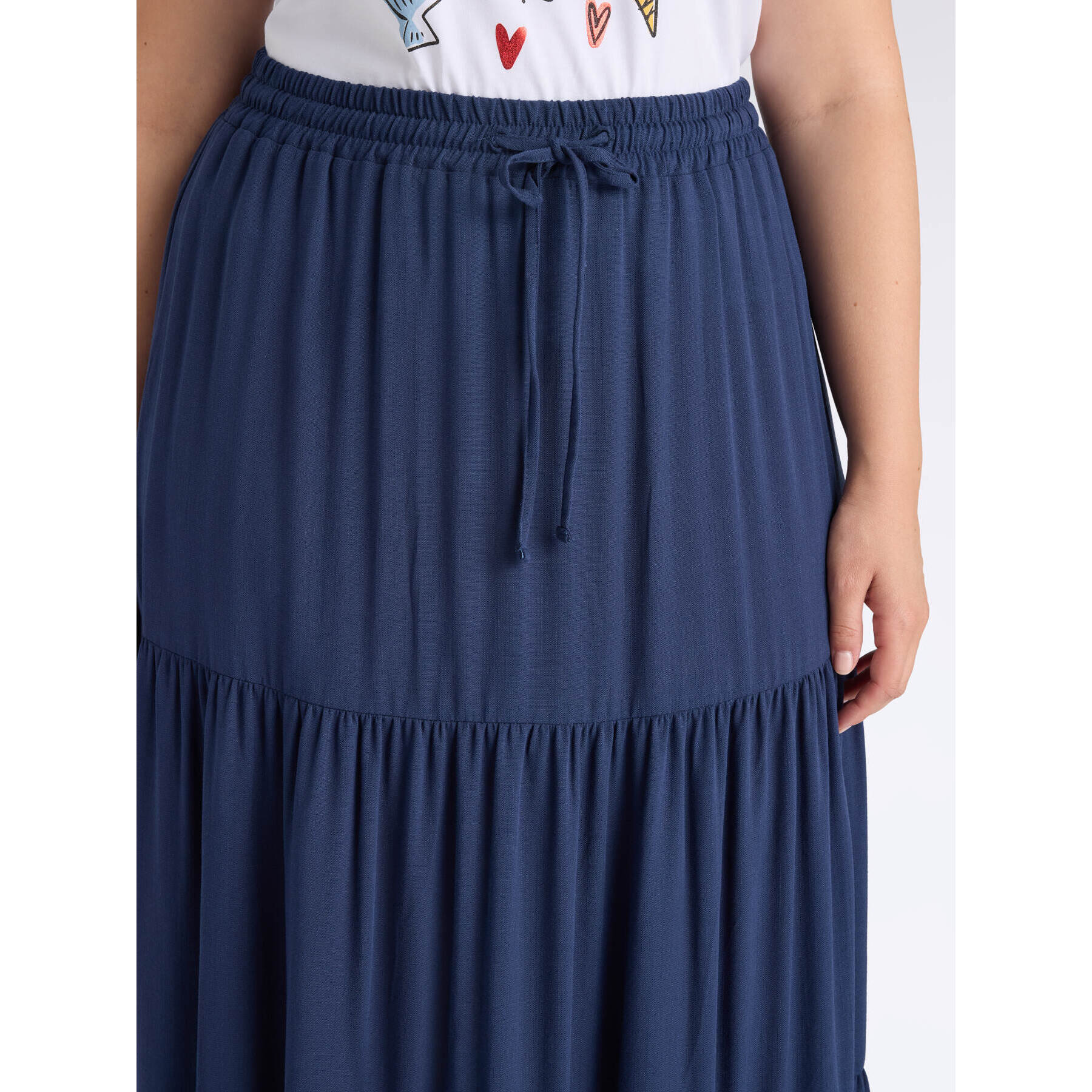 Fiorella Rubino - Falda larga con volantes - Azul