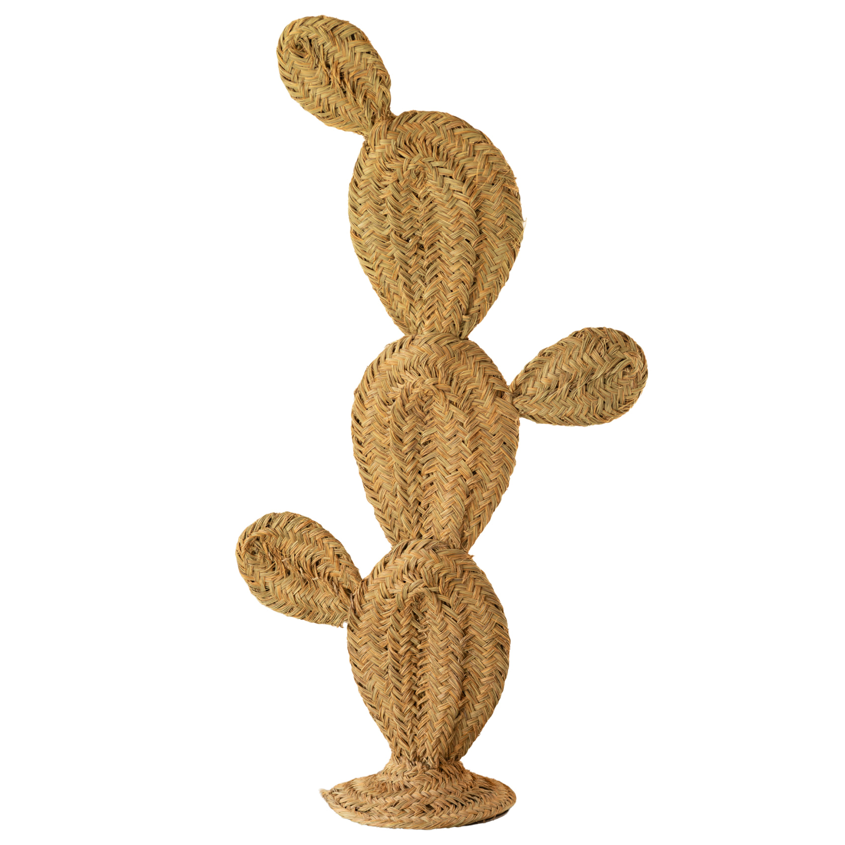 Cactus décoratif en paille XL - Naturel