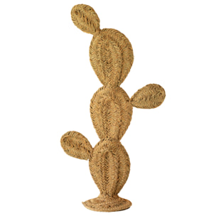 Cactus décoratif en paille XL - Naturel