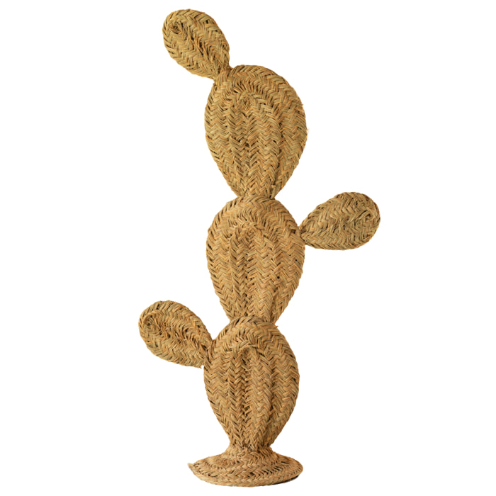 Cactus décoratif en paille XL - Naturel