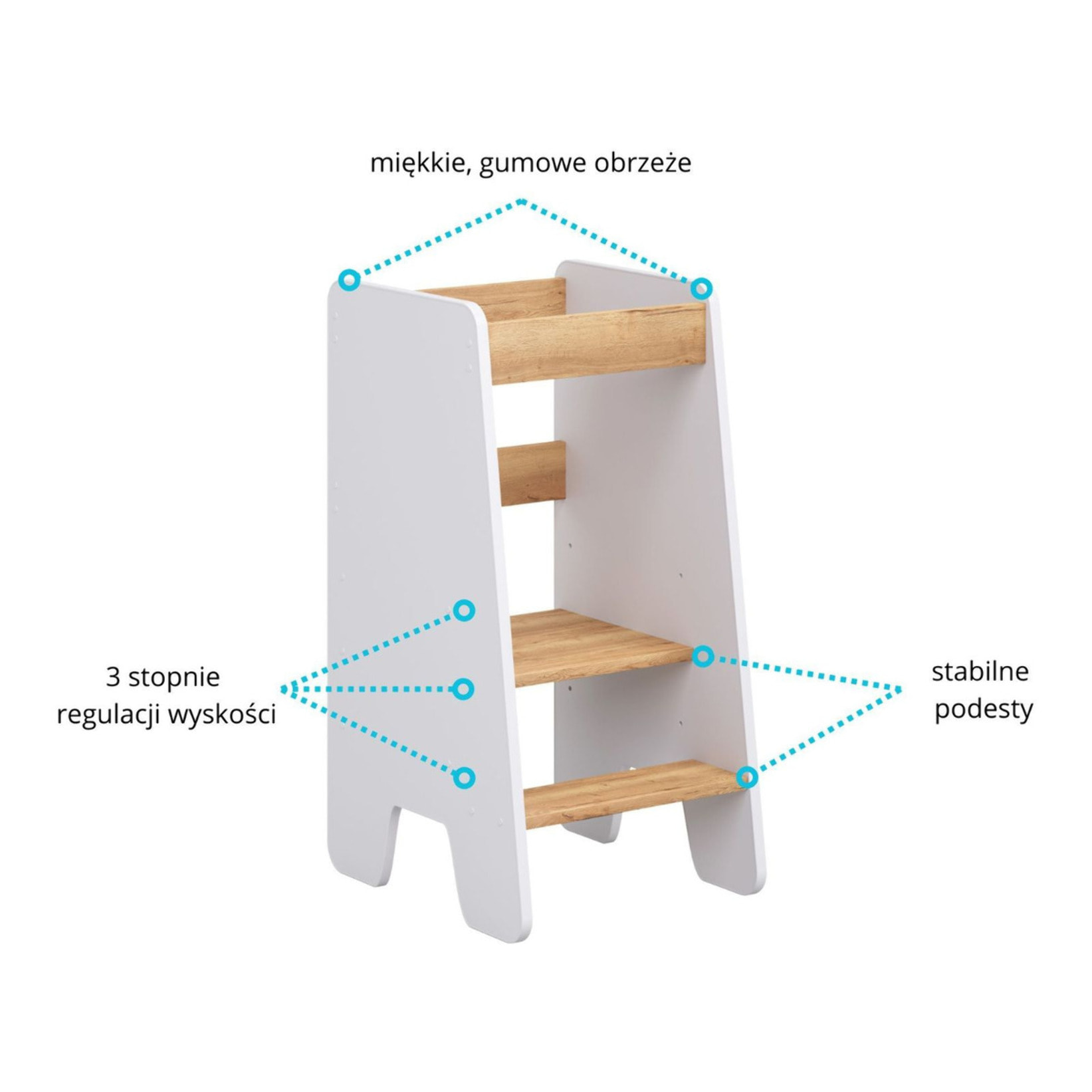 Torre Montessoriana Kitchen Helper Bianco e Quercia