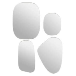 Miroir mural Roman argent 40x30cm