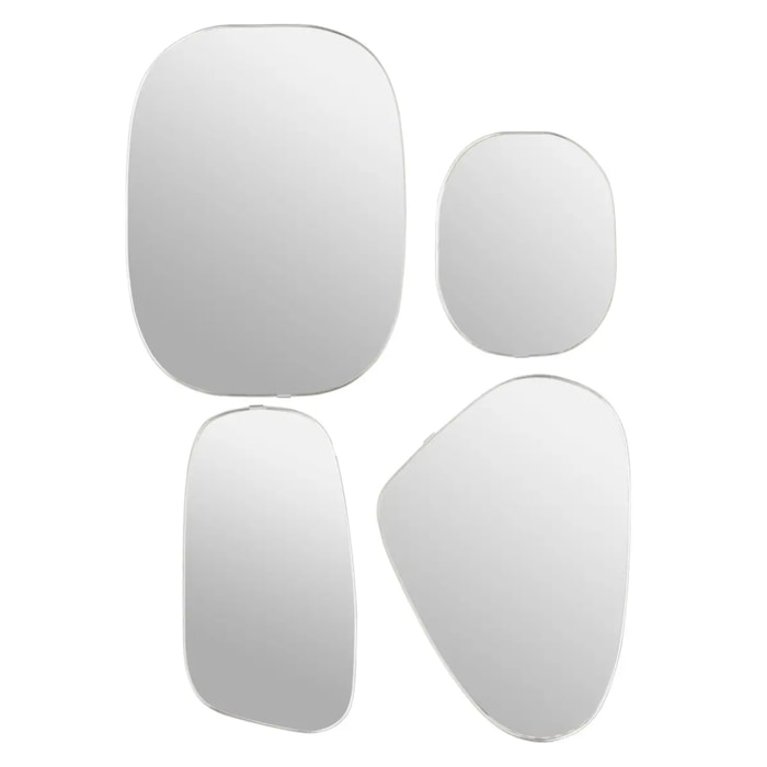 Miroir mural Roman argent 40x30cm