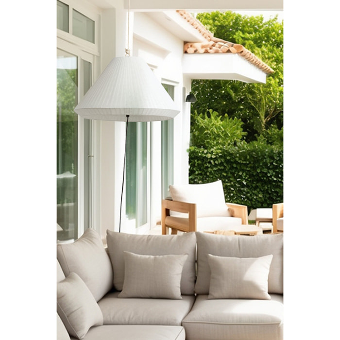 SAIGON OUT Lámpara portátil y colgante gris/blanco mate T70 hole cap