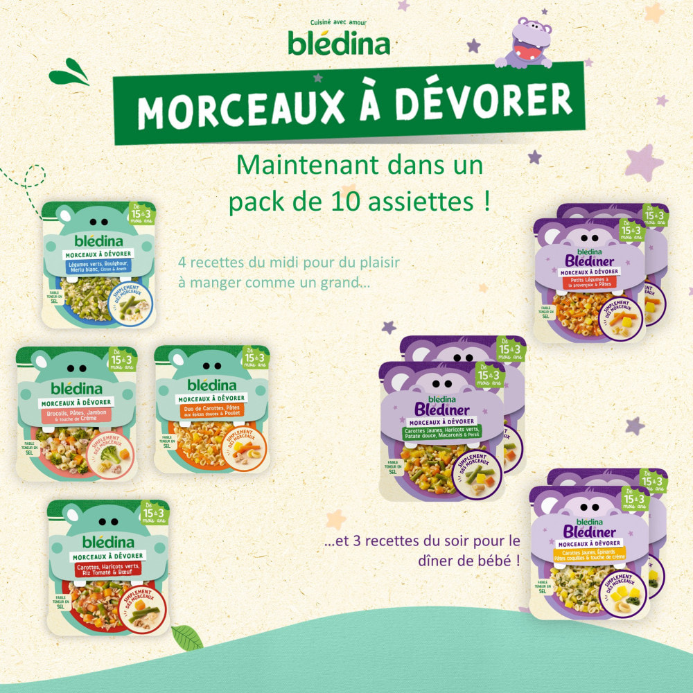 Blédina Morceaux à Dévorer X10 MIDI/SOIR