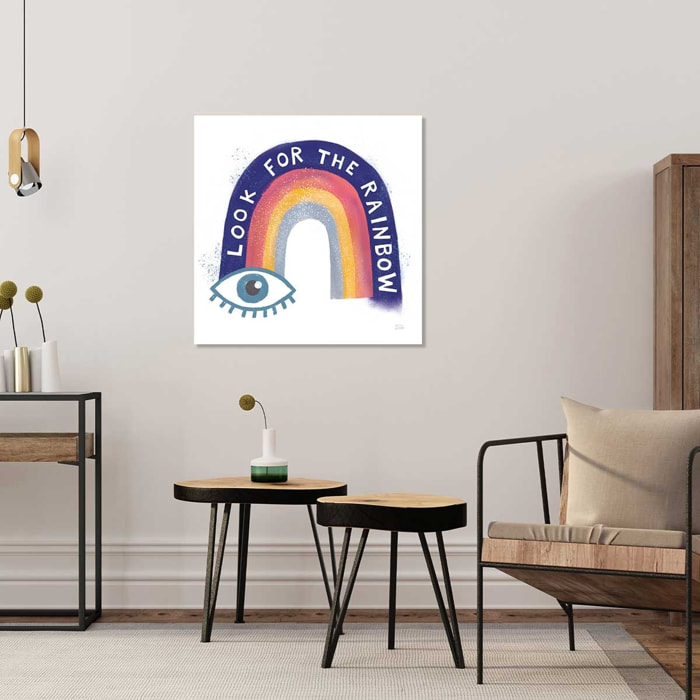 Tableau abstrait Look For the Rainbow Toile imprimée