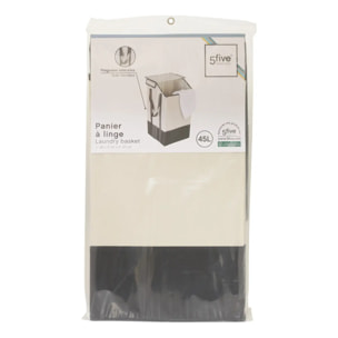 Panier à linge 45L beige