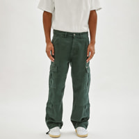 GUESS Originals - Pantalon David - inspiration cargo - 100% coton - vert