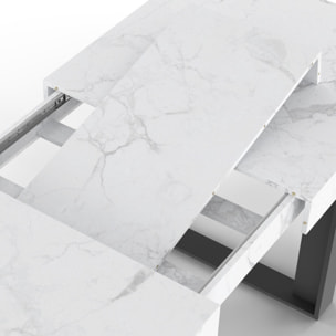 Table repas extensible Brixton - Marbre - Noir