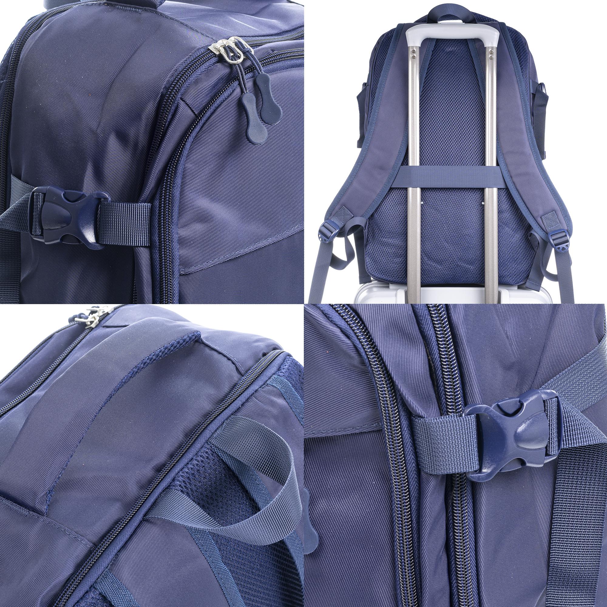 Mochila cabina multi compartimento, porta Laptop 17''. Adaptable a Trolley.