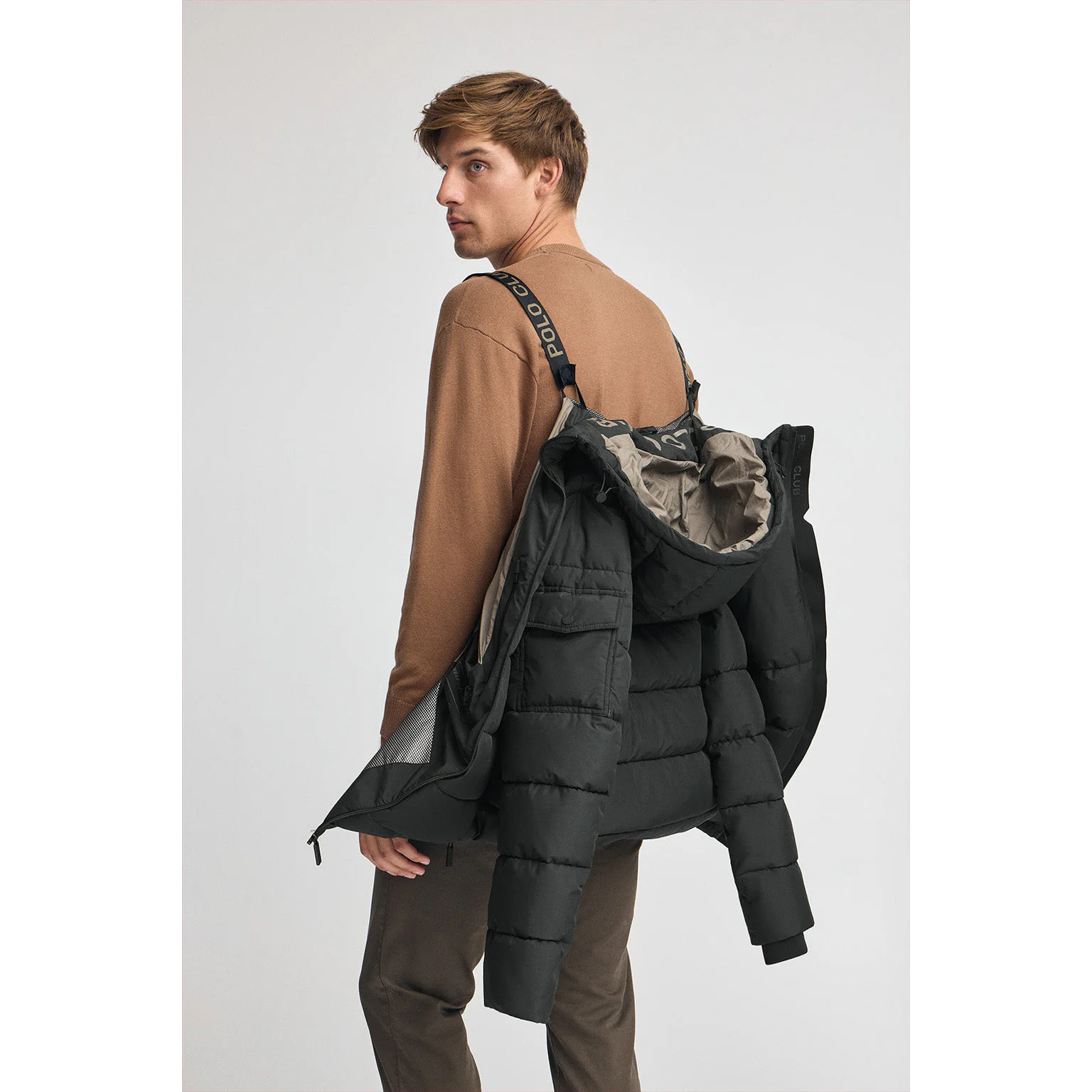 Chaqueta Val Thorens negro con logo Polo Club