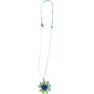 Collar largo margarita color con cristal de Sw Amarillo