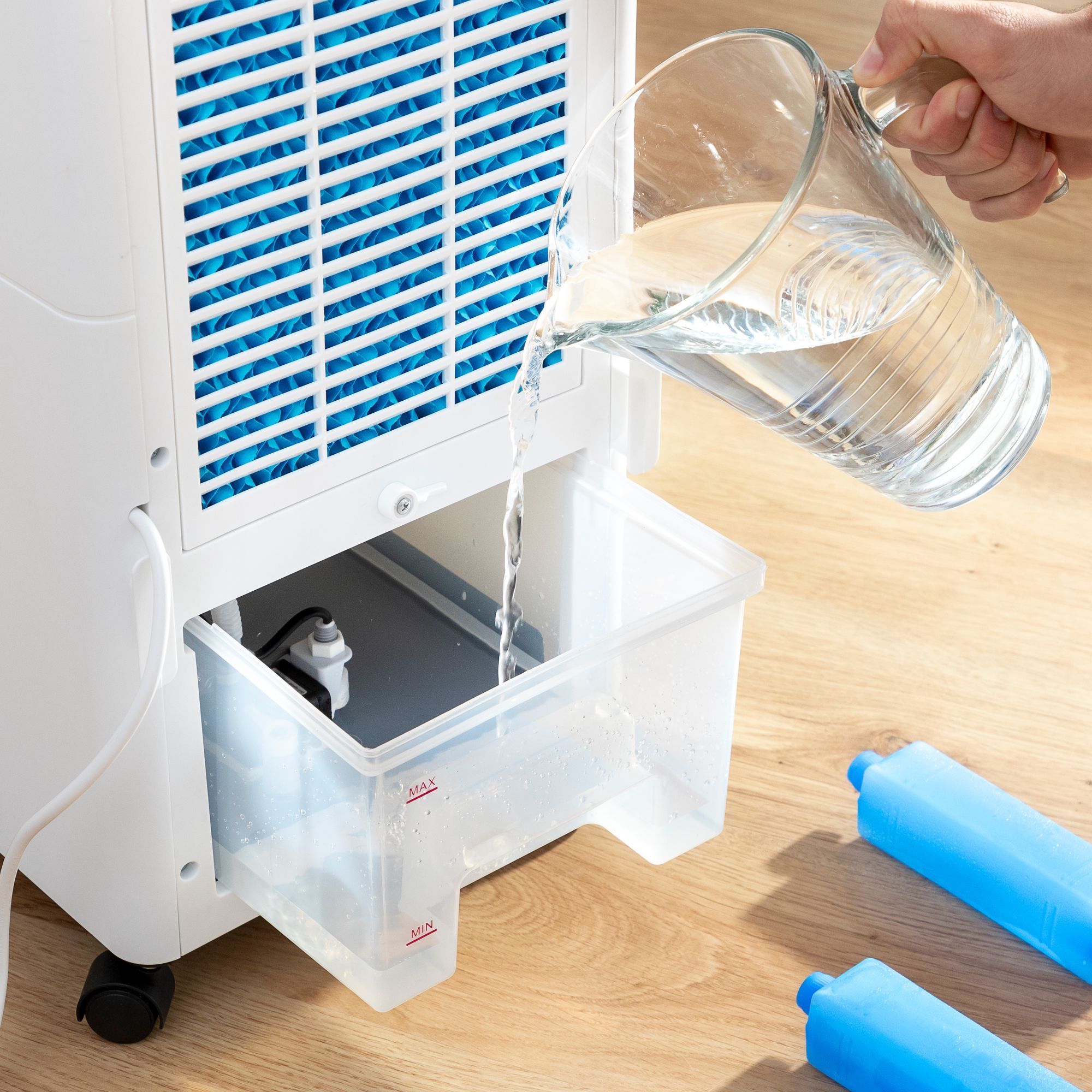 Climatizzatore evaporativo portatile Airvecove - 65 W - bianco e grigio - 5 L - 27 x 60 x 31,7 cm