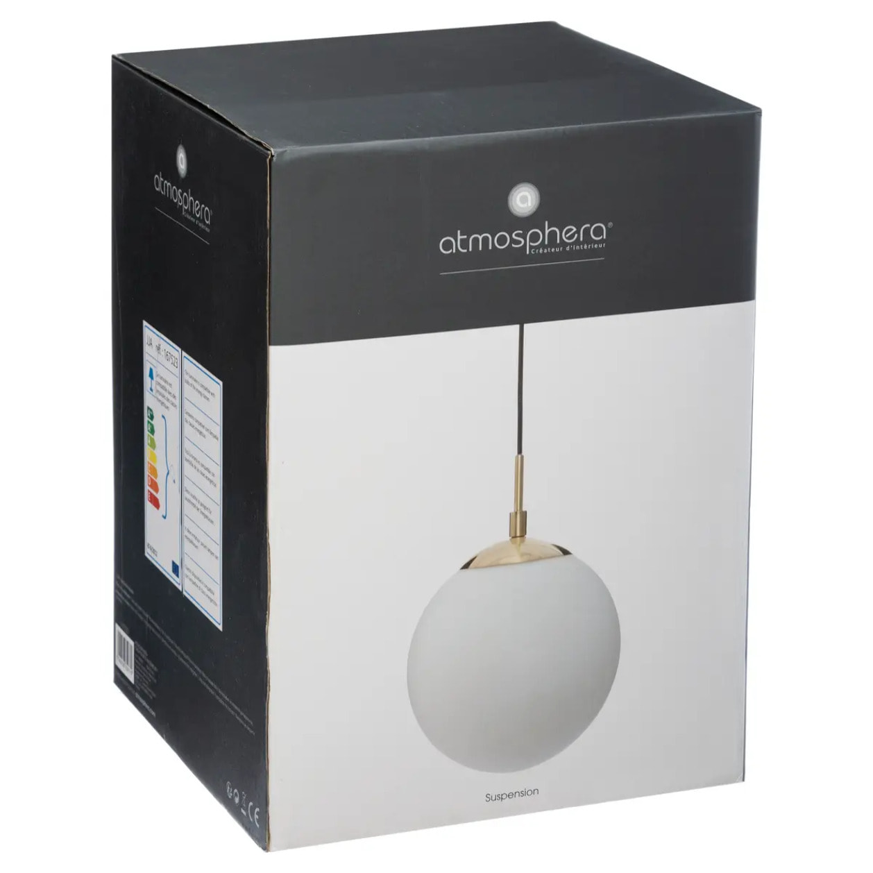 Suspension boule "Dris" métal doré D20cm