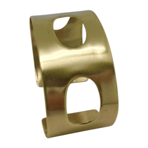 Brazalete pulsera ancha latón Elipse dorado chapado Gloria Mago design