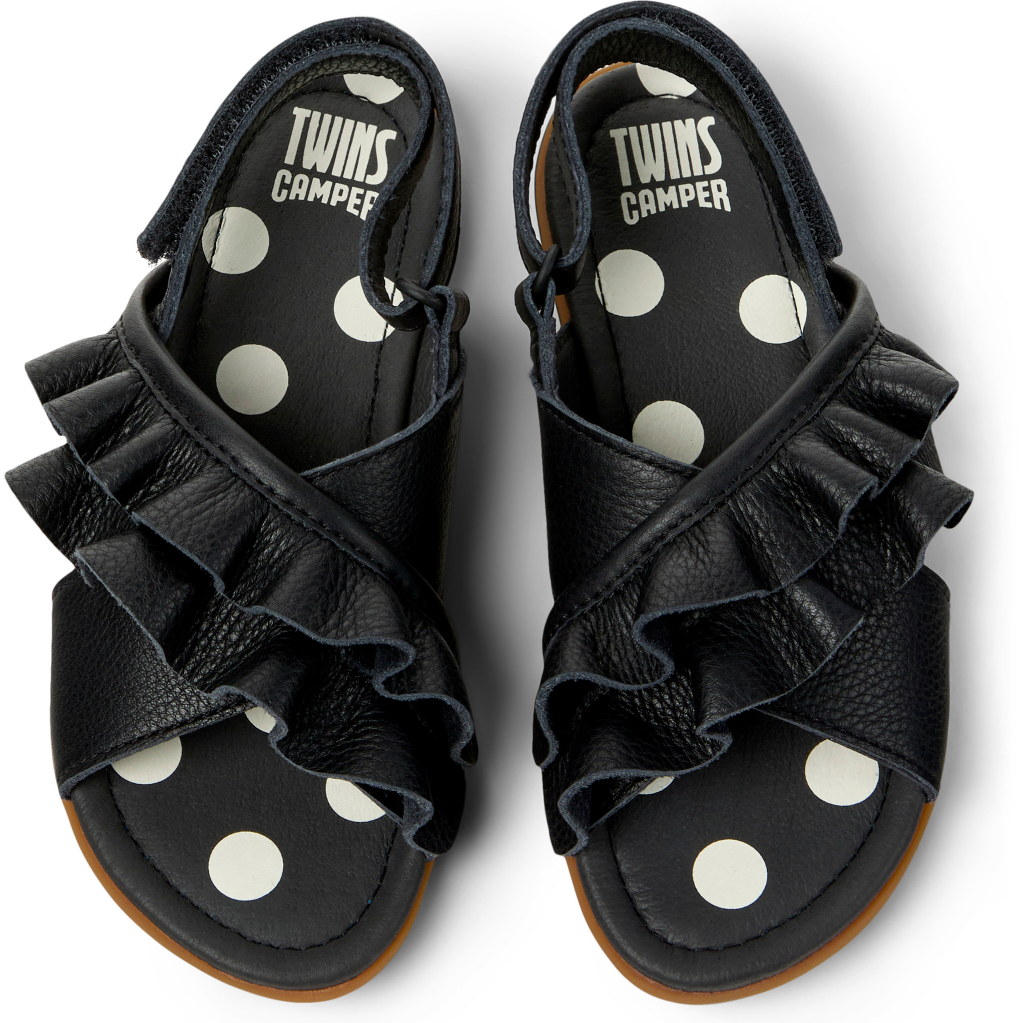Sandalias - CAMPER Right Kids Twins - Negro - Cuero liso
