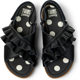 Sandalias - CAMPER Right Kids Twins - Negro - Cuero liso