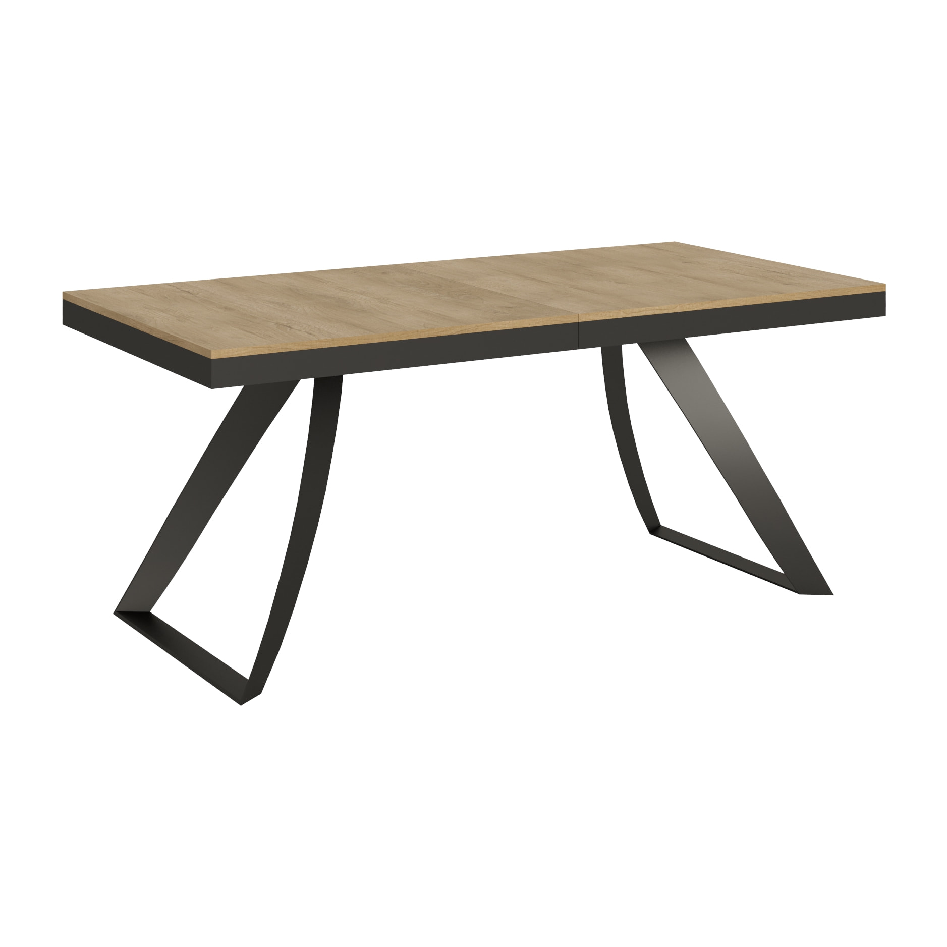 Mesa extensible 90x180/440 cm Proxy Evolution Roble Natural estructura Antracita