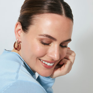 Pendientes Beavil acabado oro rosa 18k