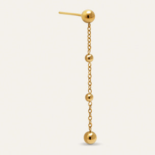 Pendiente Suelto Drop Bomb Acero Baño Oro