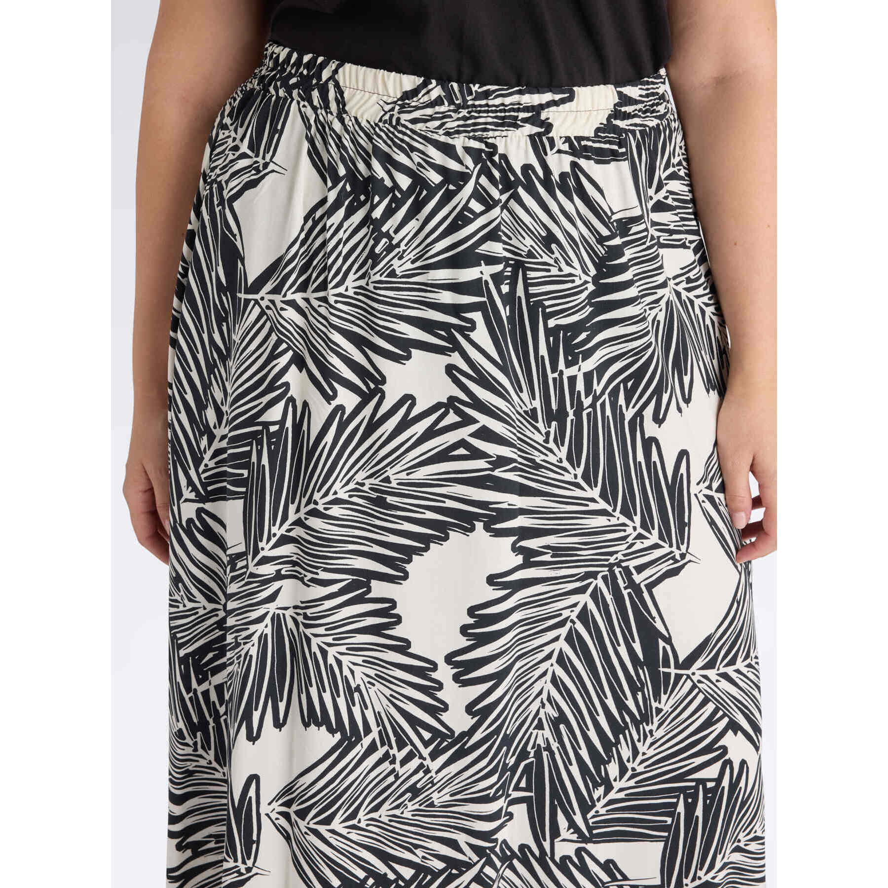 Fiorella Rubino - Gonna lunga stampata - Nero