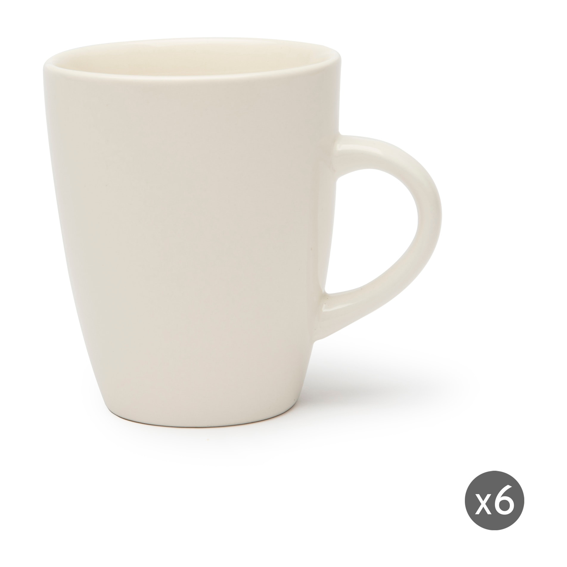 Set de 6 Mugs Excelsa – Fashion White, Céramique Blanc