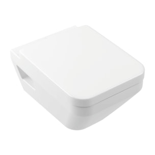Cuvette WC suspendu sans bride Architectura Twistflust rectangle avec abattant frein de chute