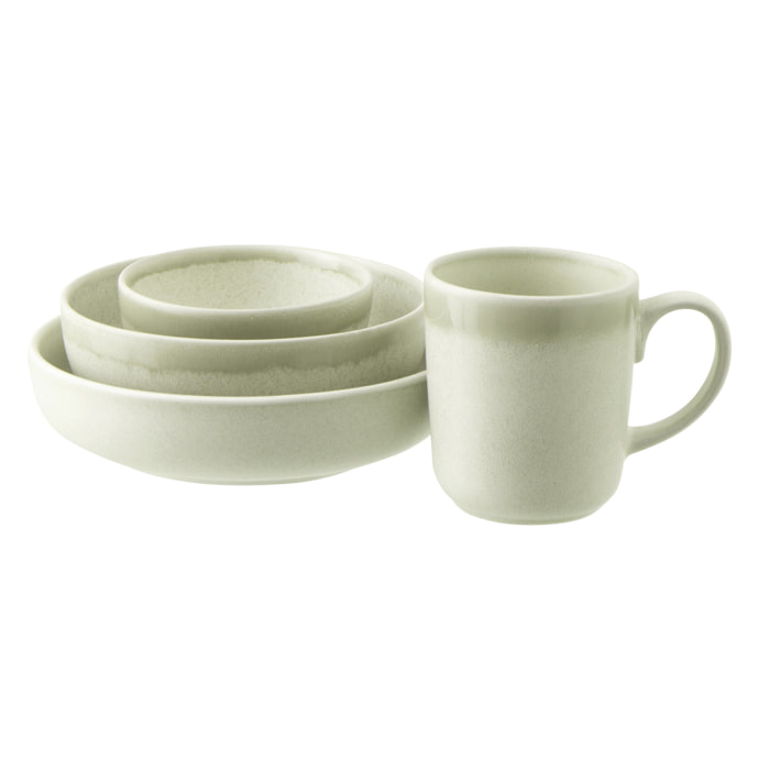 J-Line Bol Luna - céramique - vert clair - large