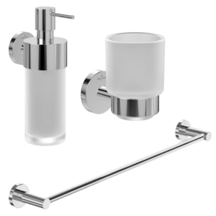 Porte-verre + Distributeur de savon + Barre porte-serviettes VILLEROY & BOCH Elements Tender