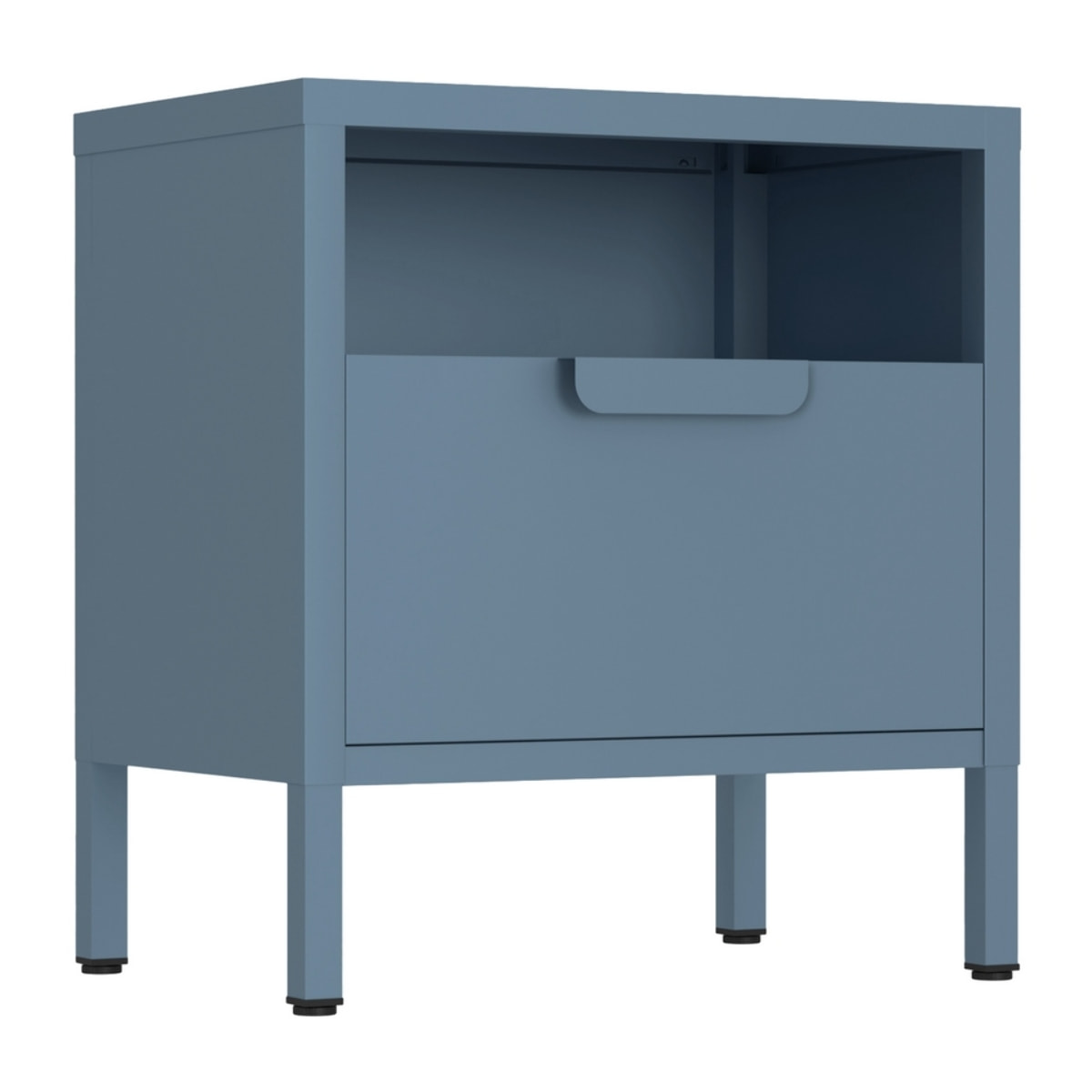 Comodino in metallo con cassetto 45x30x50cm blu - Pop