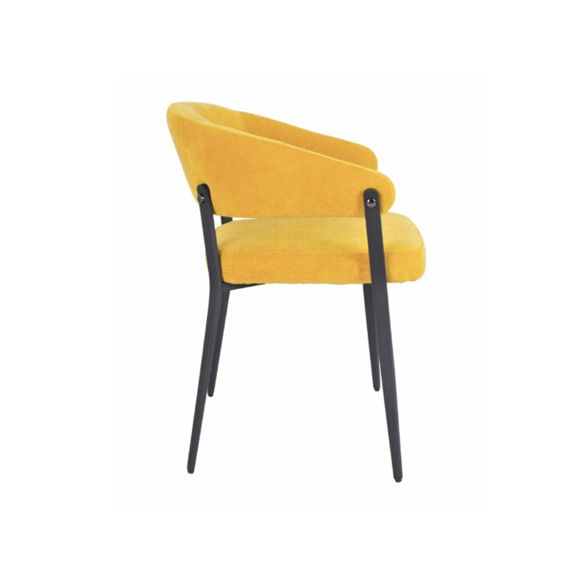 Chaise avec accoudoirs en tissu et structure en métal - ARNOLD