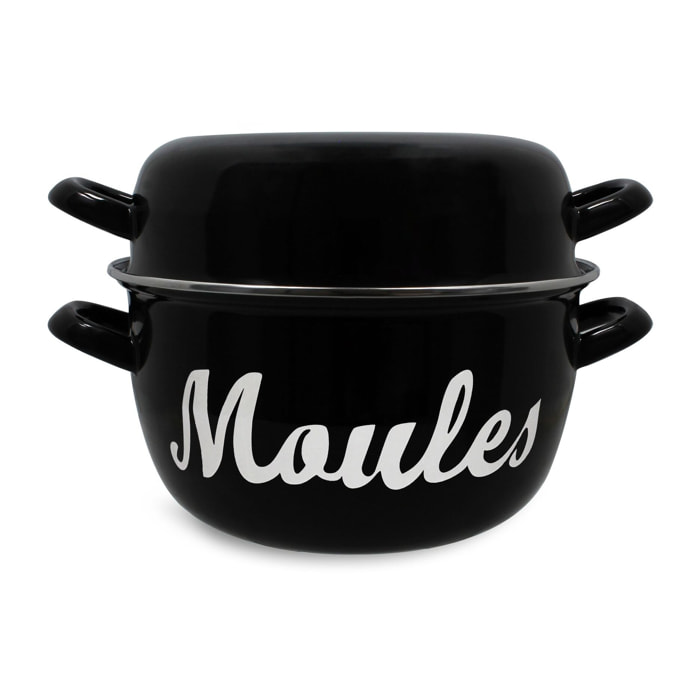 Marmite à moules 2,7L noire - 18cm