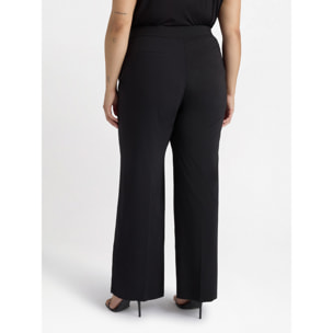 Fiorella Rubino - Pantaloni dritti in popeline leggero - Nero