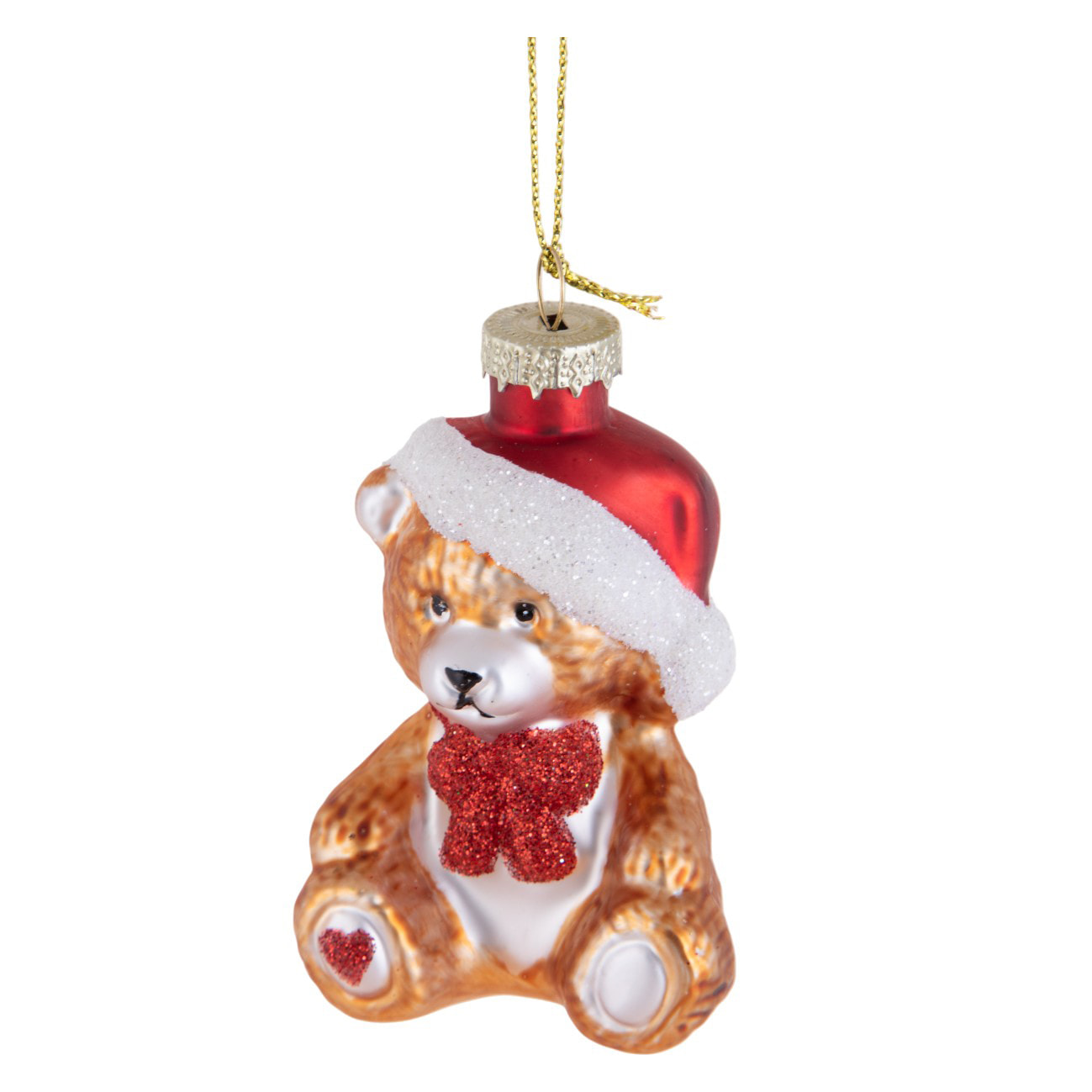 Dec.orsetto con fiocco natale - Pezzi 6 - ROSSO - Bianchi Dino SpA