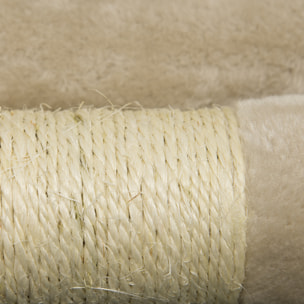 Albero per Gatto con Graffiatoio Cuccia Giocattolo Gatti Parco Giochi Tiragraffi in Sisal Naturale 150 x 50 x 35 cm (Colore Beige Matis 30060)