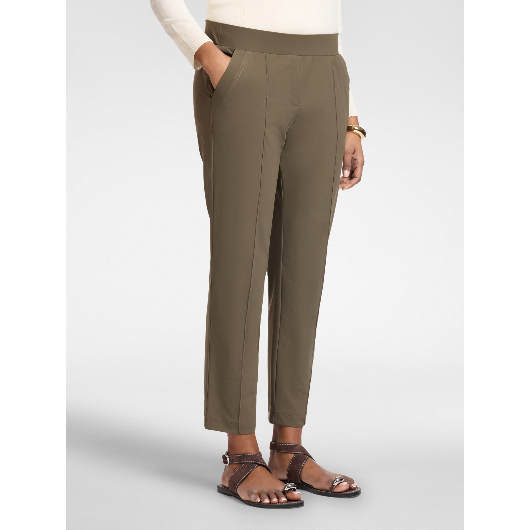 Elena Mirò - Pantaloni in jersey - Verde militare