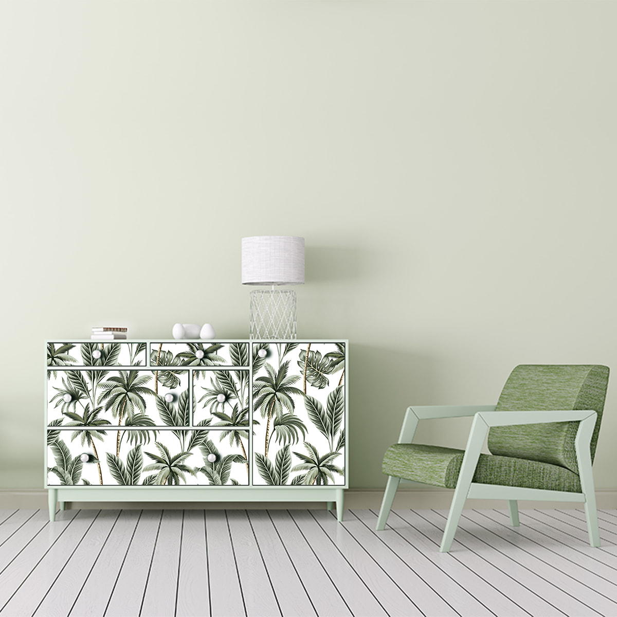 Sticker meuble tropical Papara 60 x 90 cm