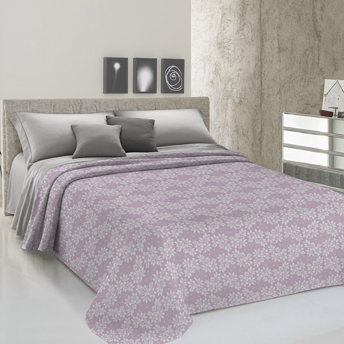 Copriletto di cotone Olivia rosa