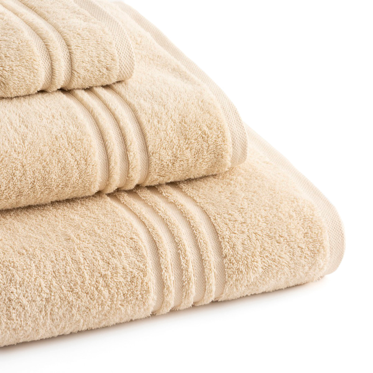 Set de serviettes éponge 100% Coton Éponge Peigné - 700 g/m2 BEIGE