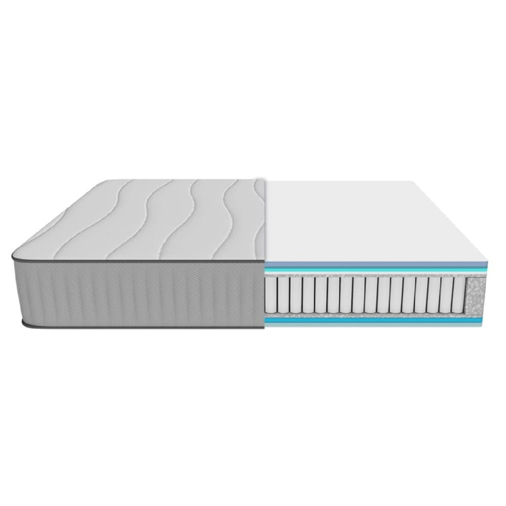 Cecotec Colchón Híbrido Flow 6990 Hybrid 160x190. Multicapa, Núcleo de Muelles E