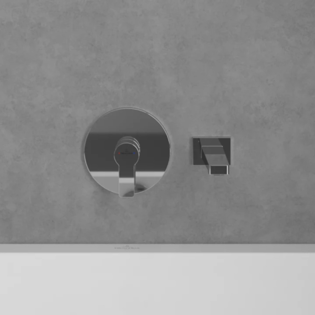 Bec de baignoire  Architectura Square montage mural Or brossé