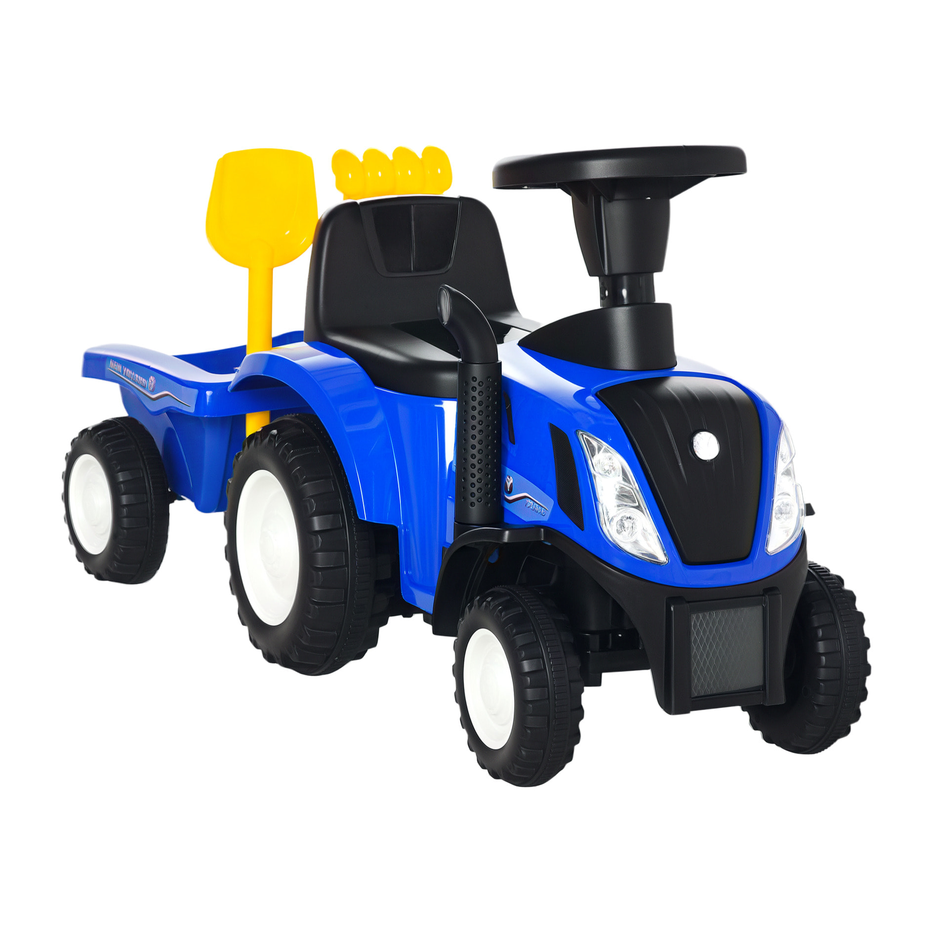 Porteur tracteur remorque licence officielle New Holland T7 effet sonore lumineux bleu