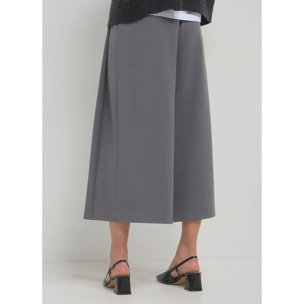 Pantalone culotte con pieghe