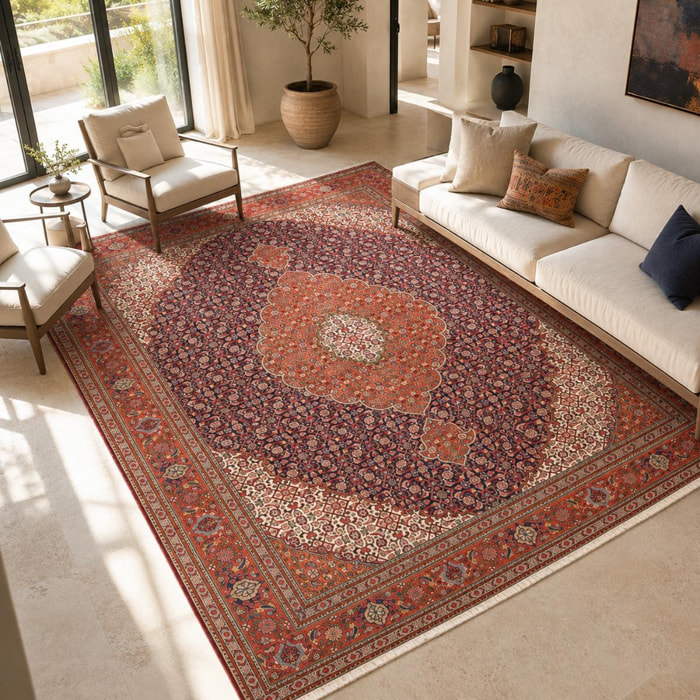 Tapis d'orient au motif oriental, noué à la main, BANET