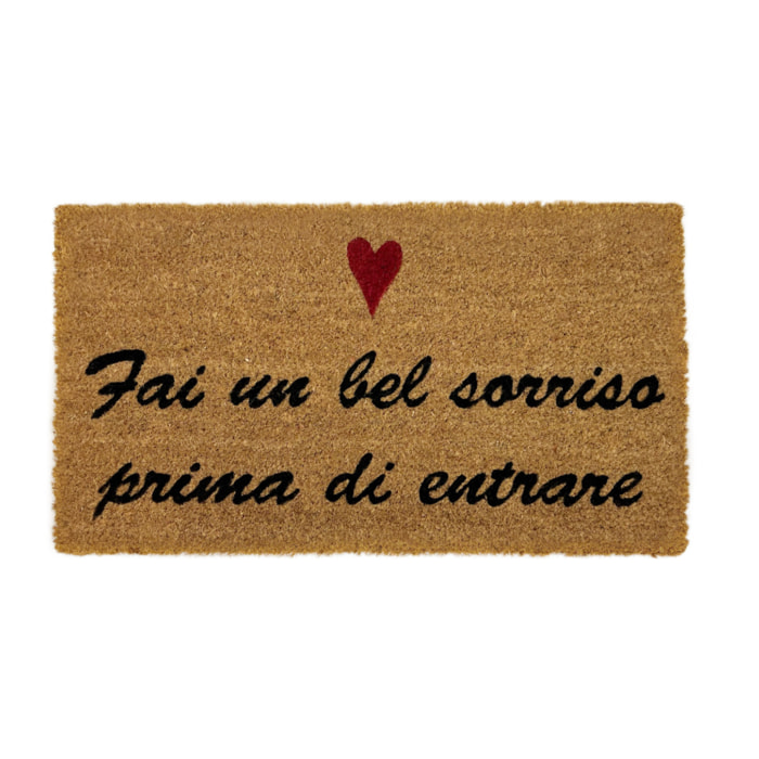 Zerbino Ingresso Casa Antiscivolo In Cocco Scritte Divertenti Sorriso