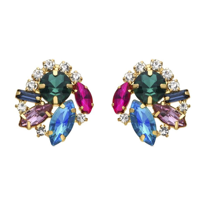 Pendientes Lux by Lux acabadoss en oro amarillo 18k