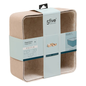 Lot de 4 organiseurs de tiroir Feltia rectangulaires 25x25cm