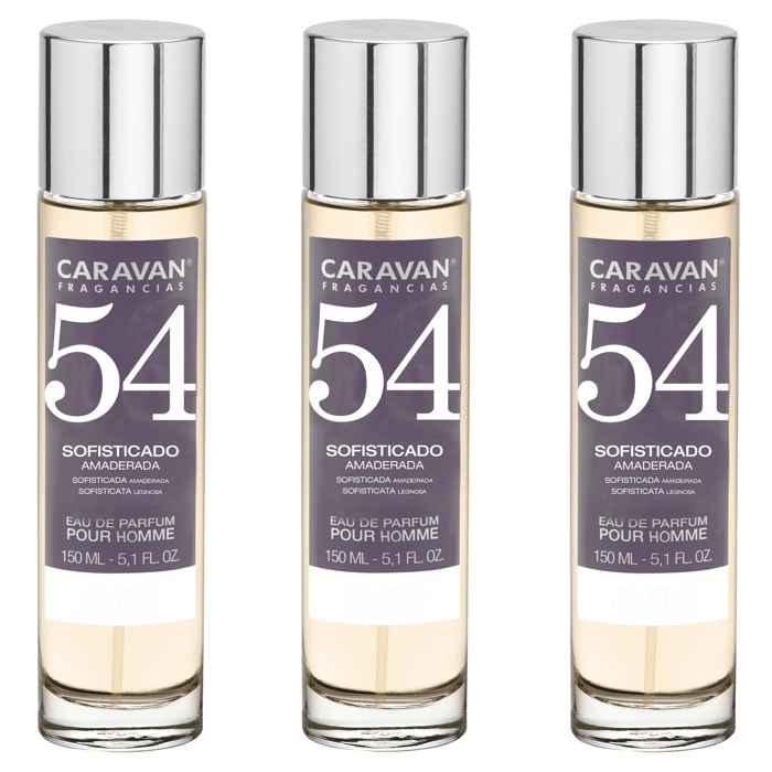 Caravan fragancias set de 3 frascos perfume de hombre nº54, de 150 ml